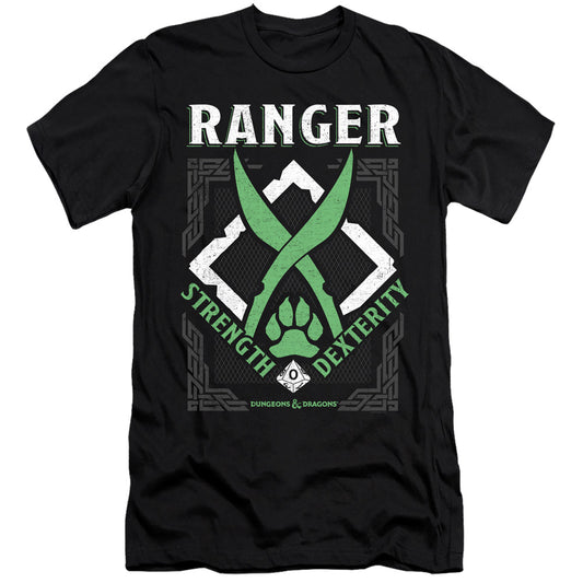 Dungeons And Dragons Ranger Hbo Premium Bella Canvas Slim Fit Mens T Shirt Black