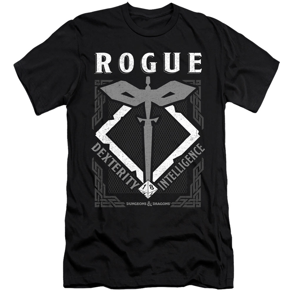 Dungeons And Dragons Rogue Hbo Premium Bella Canvas Slim Fit Mens T Shirt Black