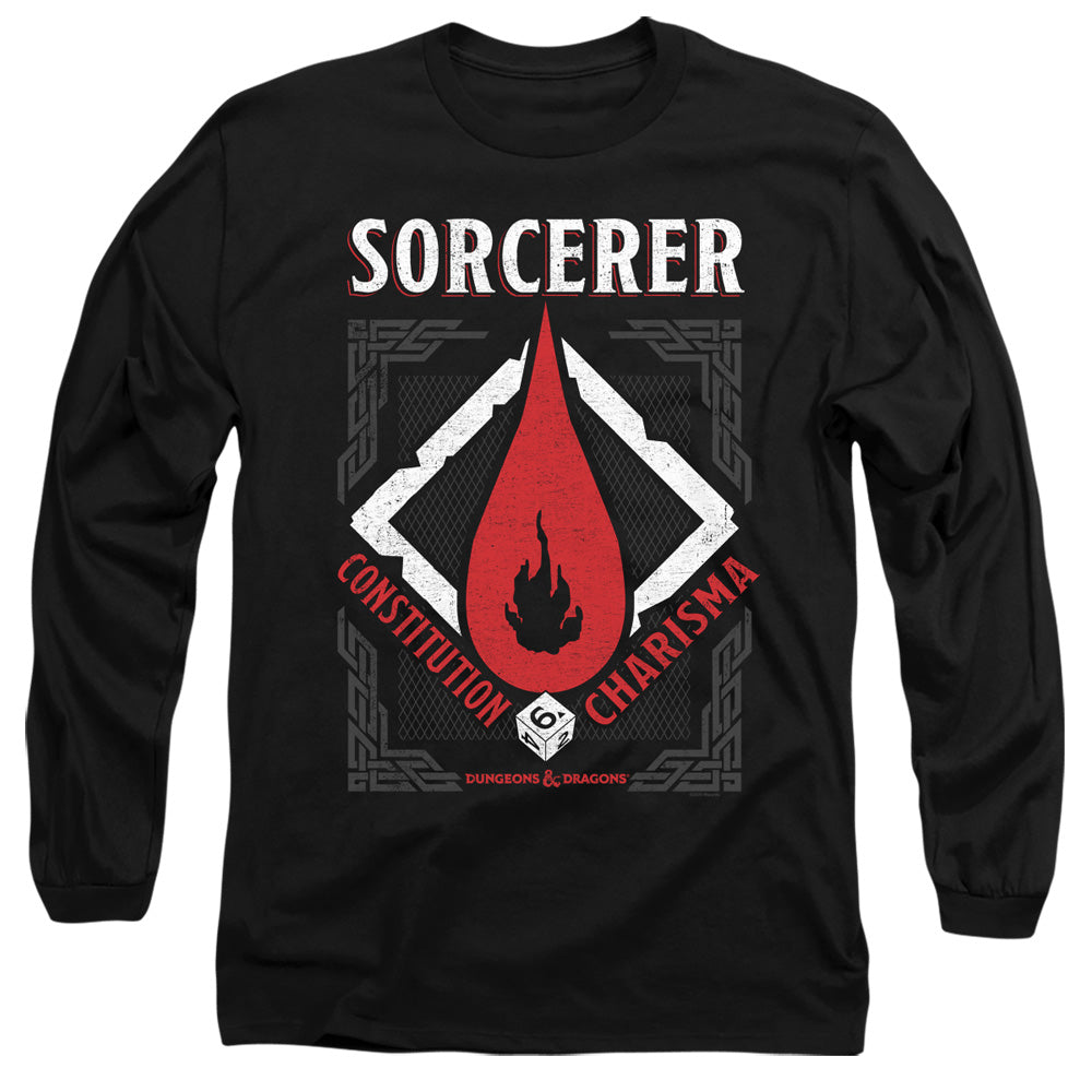 Dungeons And Dragons Sorcerer Mens Long Sleeve Shirt Black