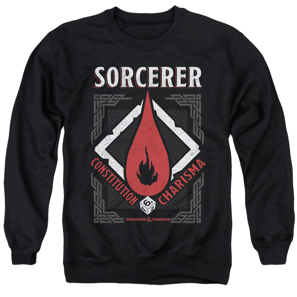 Dungeons And Dragons Sorcerer Mens Crewneck Sweatshirt Black