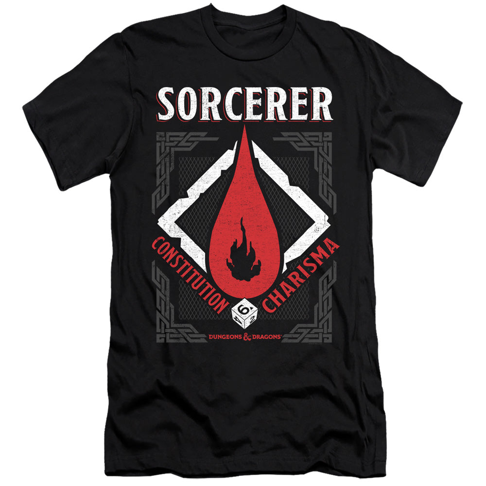 Dungeons And Dragons Sorcerer Hbo Premium Bella Canvas Slim Fit Mens T Shirt Black