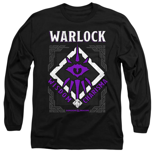 Dungeons And Dragons Warlock Mens Long Sleeve Shirt Black