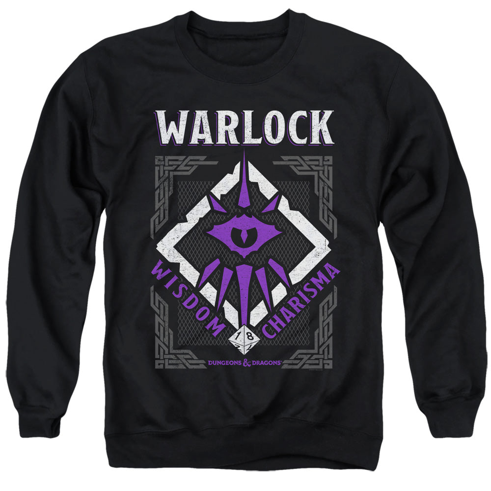 Dungeons And Dragons Warlock Mens Crewneck Sweatshirt Black