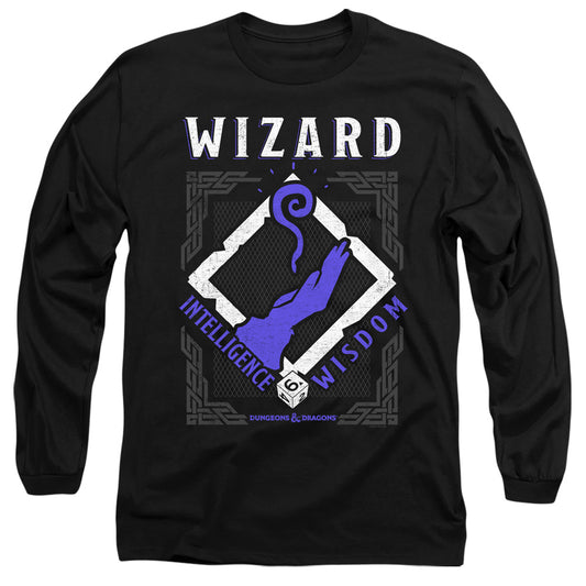 Dungeons And Dragons Wizard Mens Long Sleeve Shirt Black