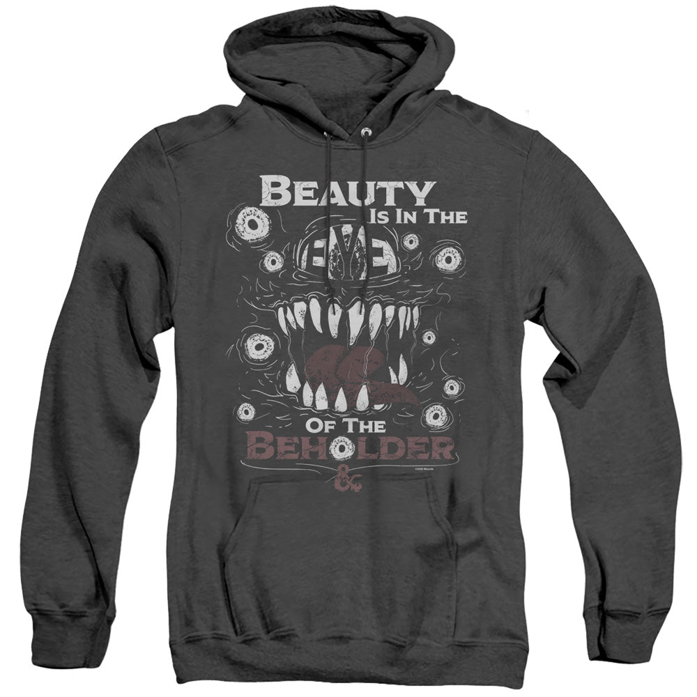 Dungeons And Dragons Eye Of The Beholder Heather Mens Hoodie Black Officially Licensed