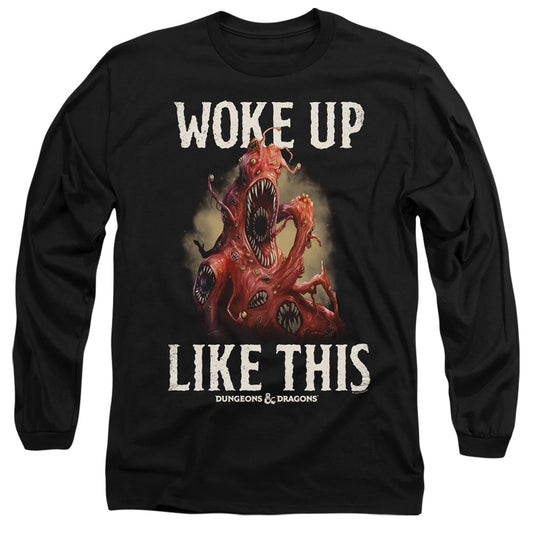 Dungeons And Dragons Woke Like This Mens Long Sleeve Shirt Black