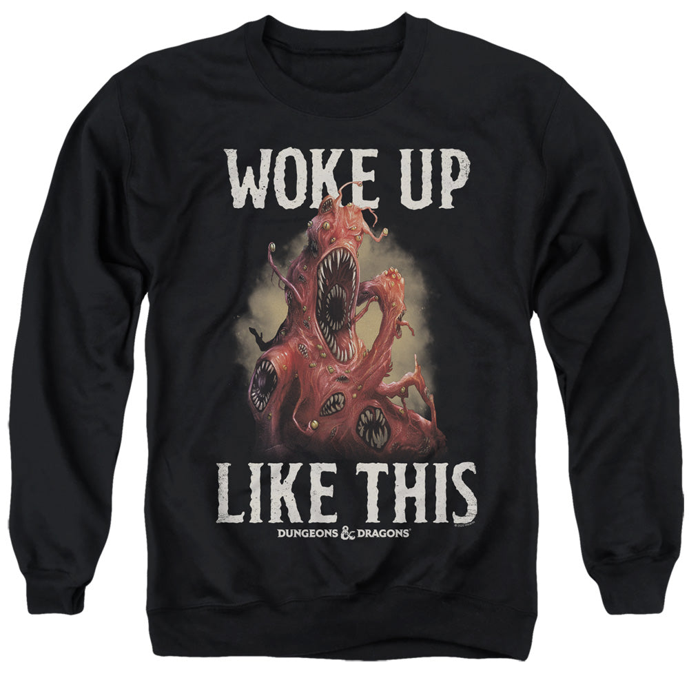 Dungeons And Dragons Woke Like This Mens Crewneck Sweatshirt Black