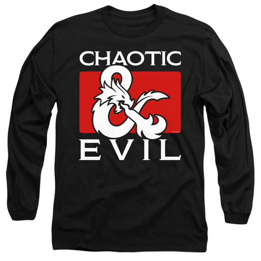 Dungeons And Dragons Chaotic Evil Mens Long Sleeve Shirt Black