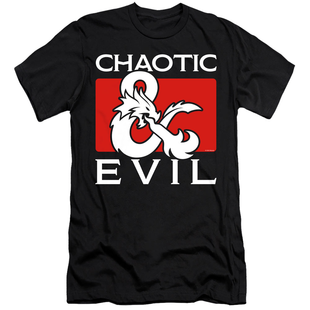 Dungeons And Dragons Chaotic Evil Hbo Premium Bella Canvas Slim Fit Mens T Shirt Black