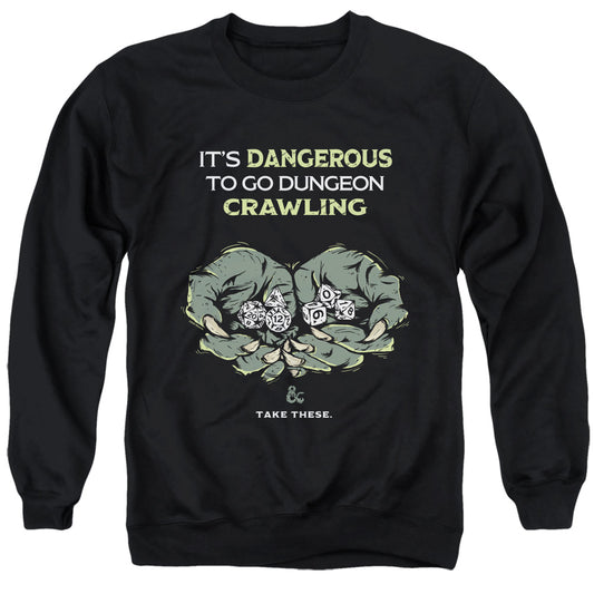 Dungeons And Dragons Dangerous To Go Alone Mens Crewneck Sweatshirt Black