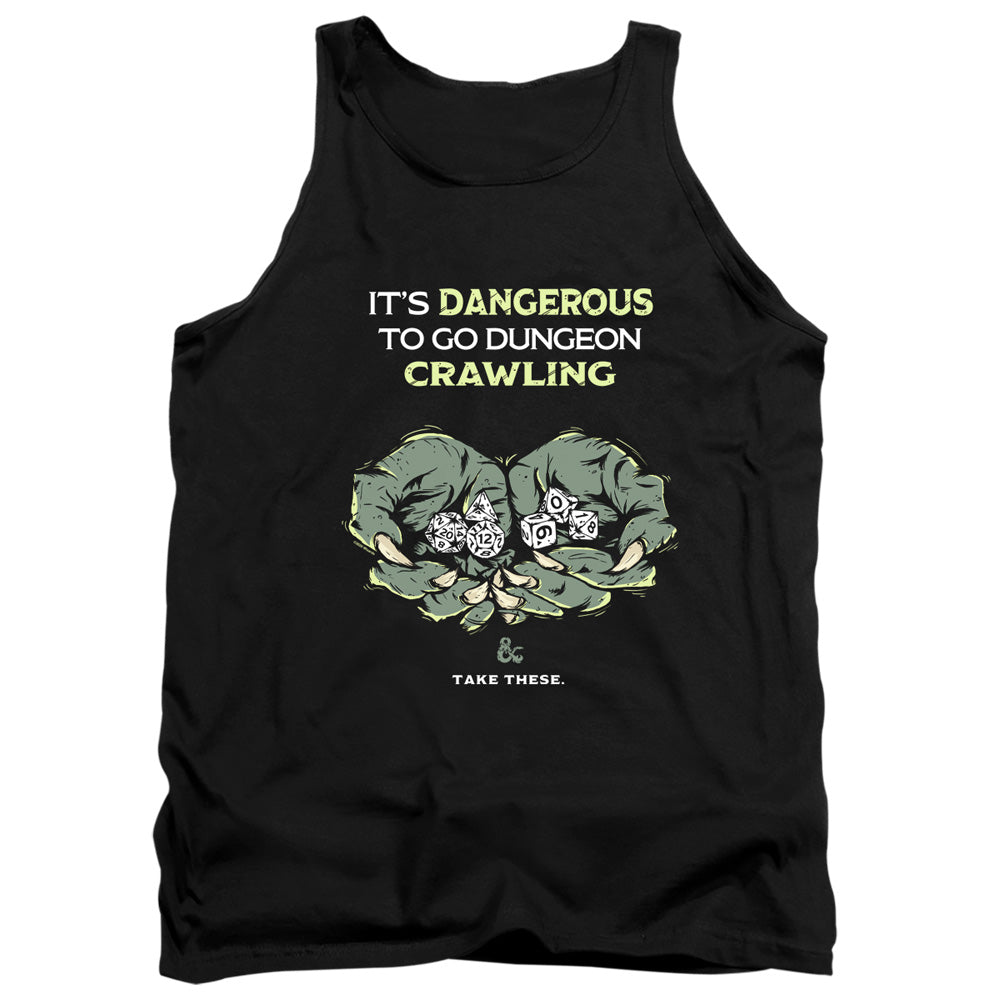 Dungeons And Dragons Dangerous To Go Alone Mens Tank Top Shirt Black