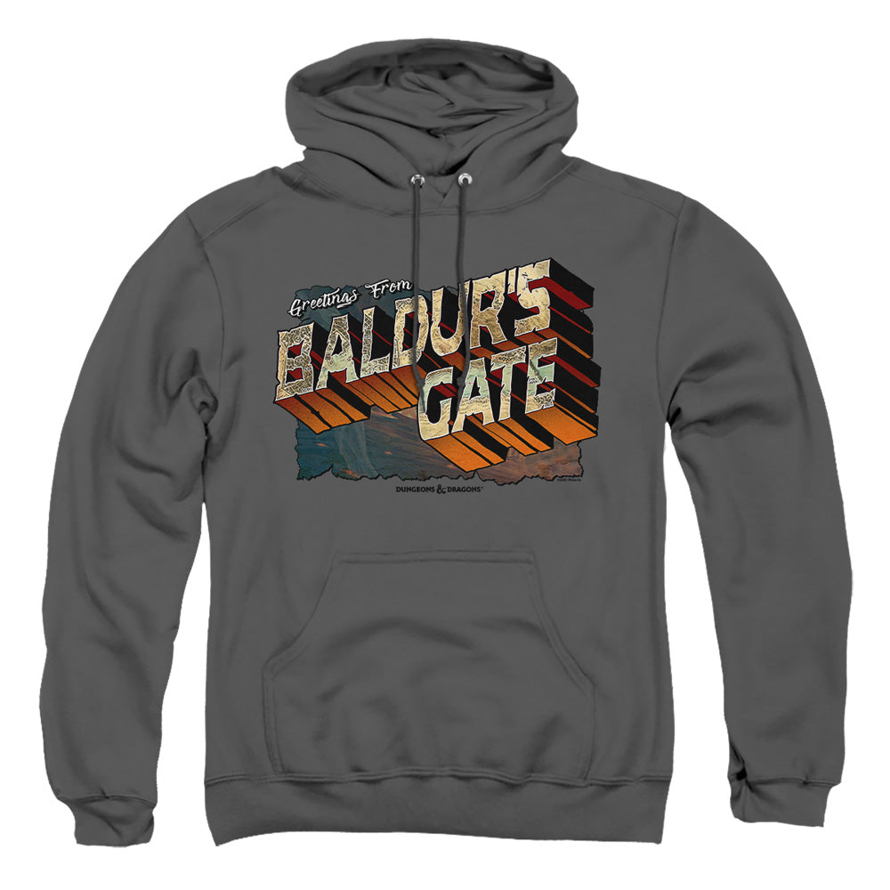 Dungeons And Dragons Baldurs Gate Mens Hoodie Charcoal Officially Licensed