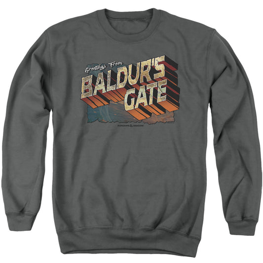 Dungeons And Dragons Baldurs Gate Mens Crewneck Sweatshirt Charcoal