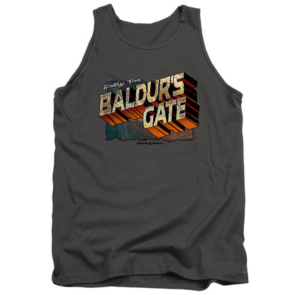 Dungeons And Dragons Baldurs Gate Mens Tank Top Shirt Charcoal