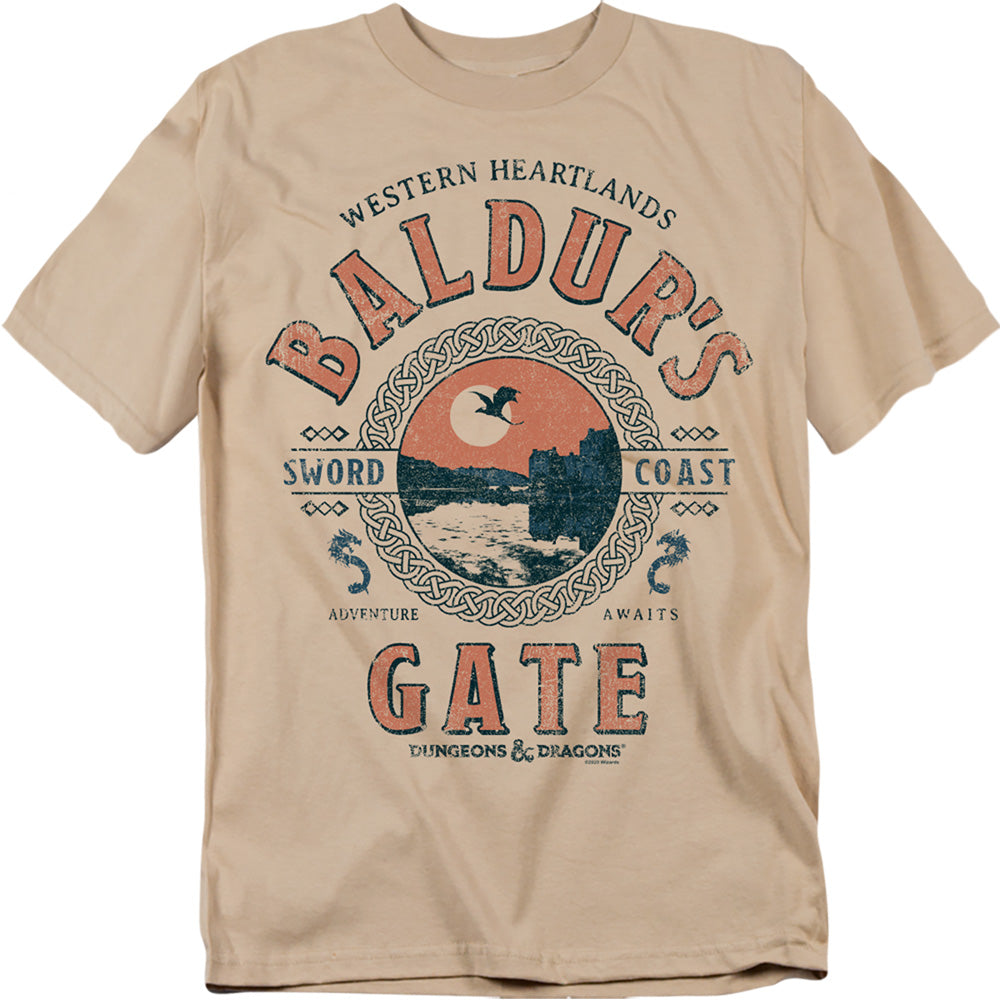 Dungeons And Dragons Baldurs Gate Resort Mens T Shirt Sand