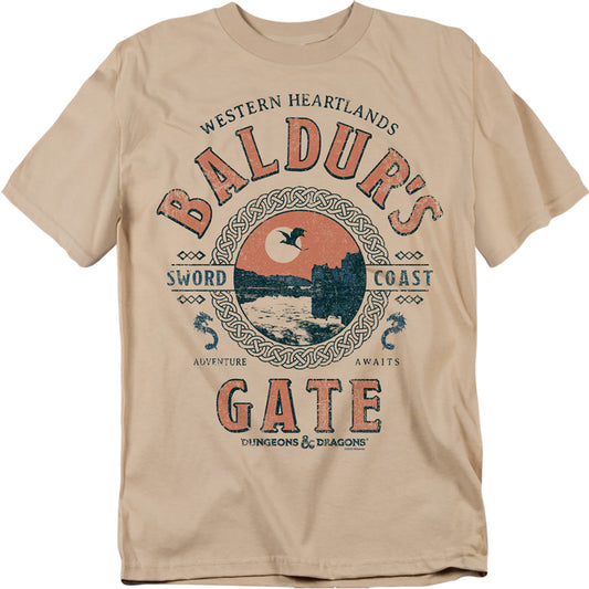 Dungeons And Dragons Baldurs Gate Resort Mens T Shirt Sand