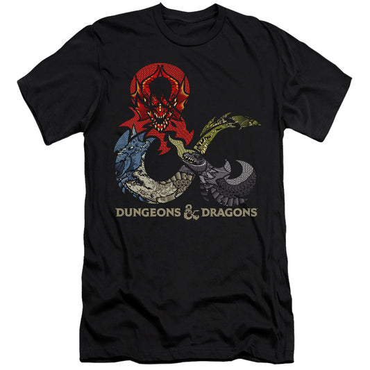 Dungeons And Dragons Dragons In Dragons Hbo Premium Bella Canvas Slim Fit Mens T Shirt Black