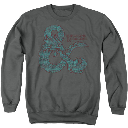 Dungeons And Dragons Ampersand Classes Mens Crewneck Sweatshirt Charcoal