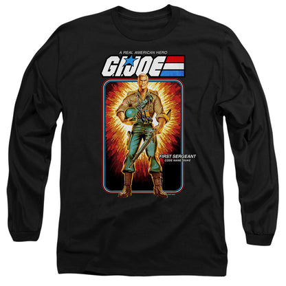 G.I. Joe Duke Card Mens Long Sleeve Shirt Black Officially Licensed