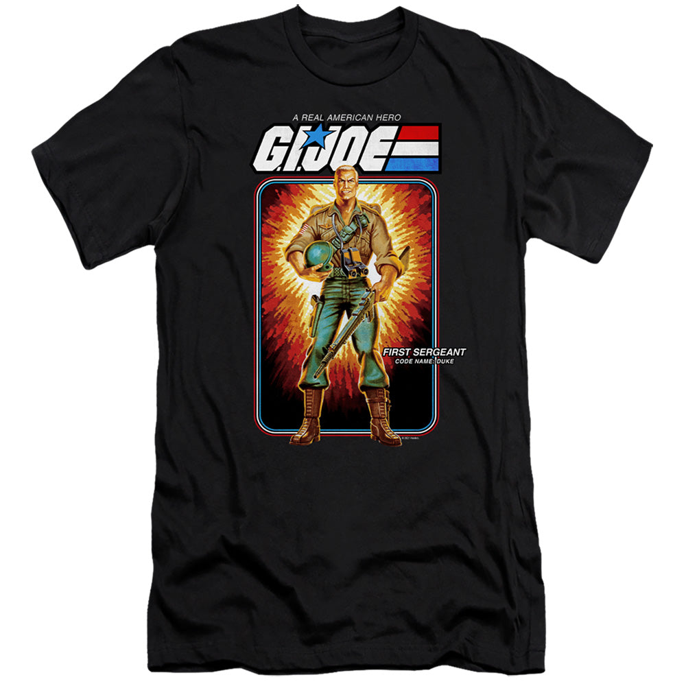 G.I. Joe Duke Card Hbo Premium Bella Canvas Slim Fit Mens T Shirt Black