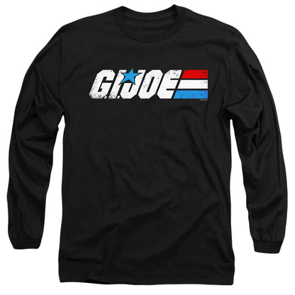 G.I. Joe Distressed Logo Mens Long Sleeve Shirt Black Officially Licensed
