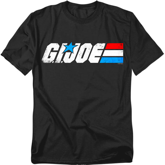 G.I. Joe Distressed Logo Mens T Shirt Black