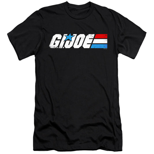 G.I. Joe Distressed Logo Hbo Premium Bella Canvas Slim Fit Mens T Shirt Black