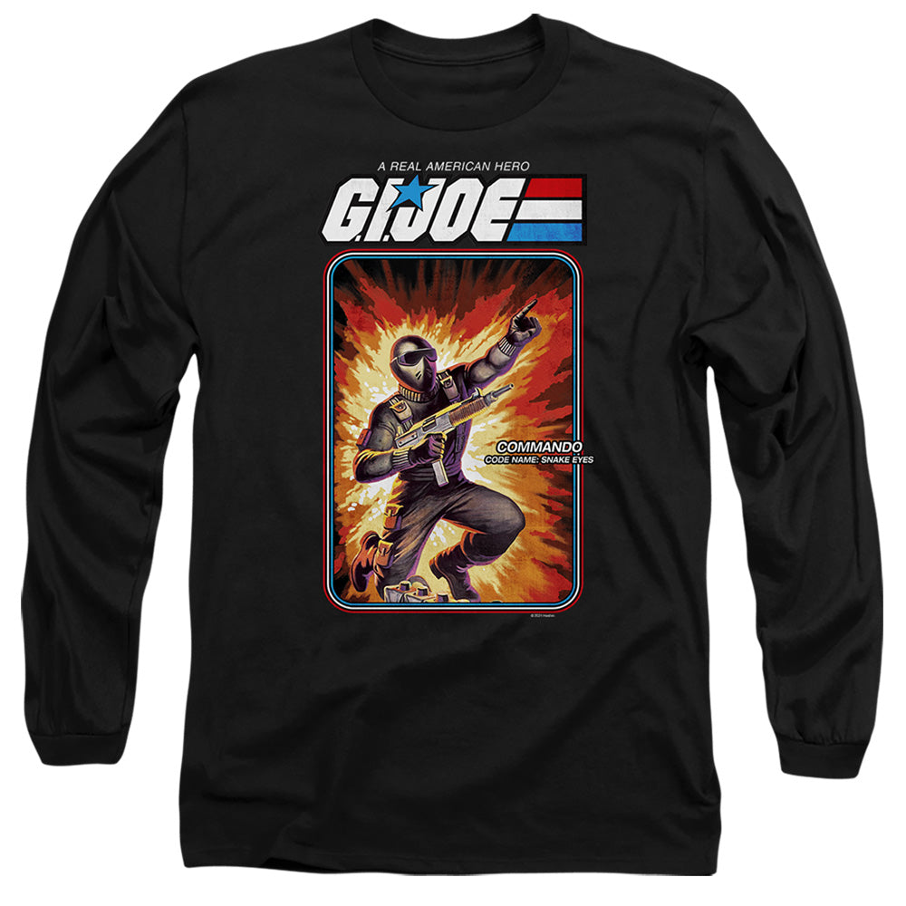 G.I. Joe Snake Eyes Card Mens Long Sleeve Shirt Black