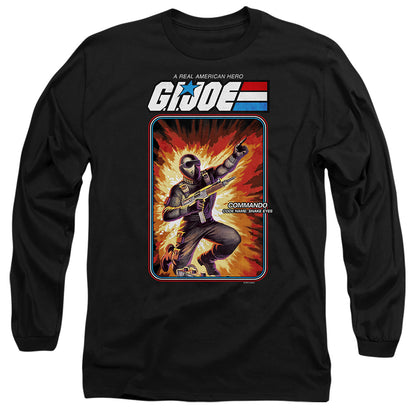 G.I. Joe Snake Eyes Card Mens Long Sleeve Shirt Black Officially Licensed