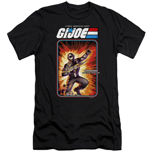 G.I. Joe Snake Eyes Card Hbo Premium Bella Canvas Slim Fit Mens T Shirt Black