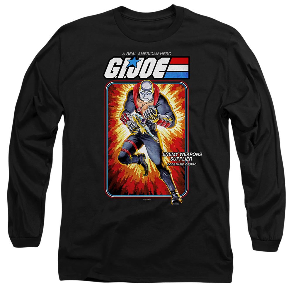 G.I. Joe Destro Card Mens Long Sleeve Shirt Black