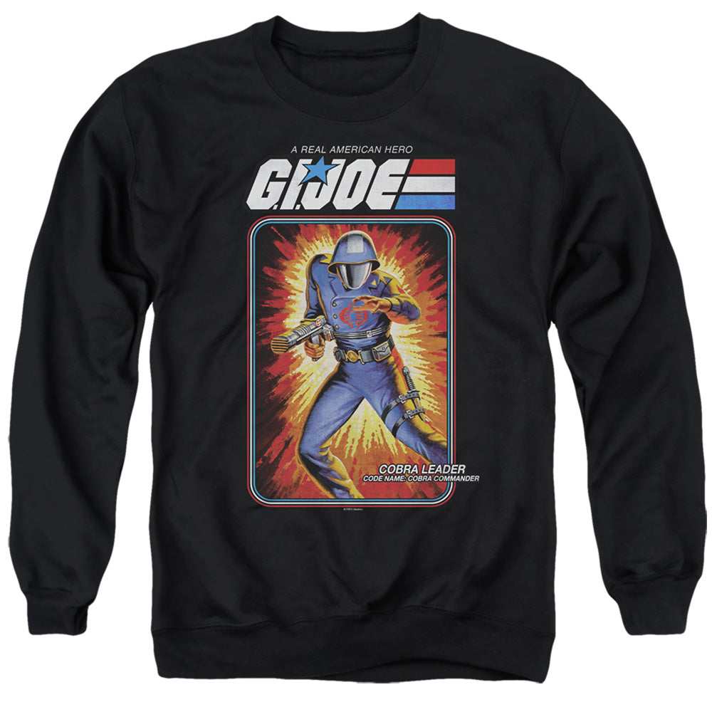 G.I. Joe Cobra Commander Card Mens Crewneck Sweatshirt Black