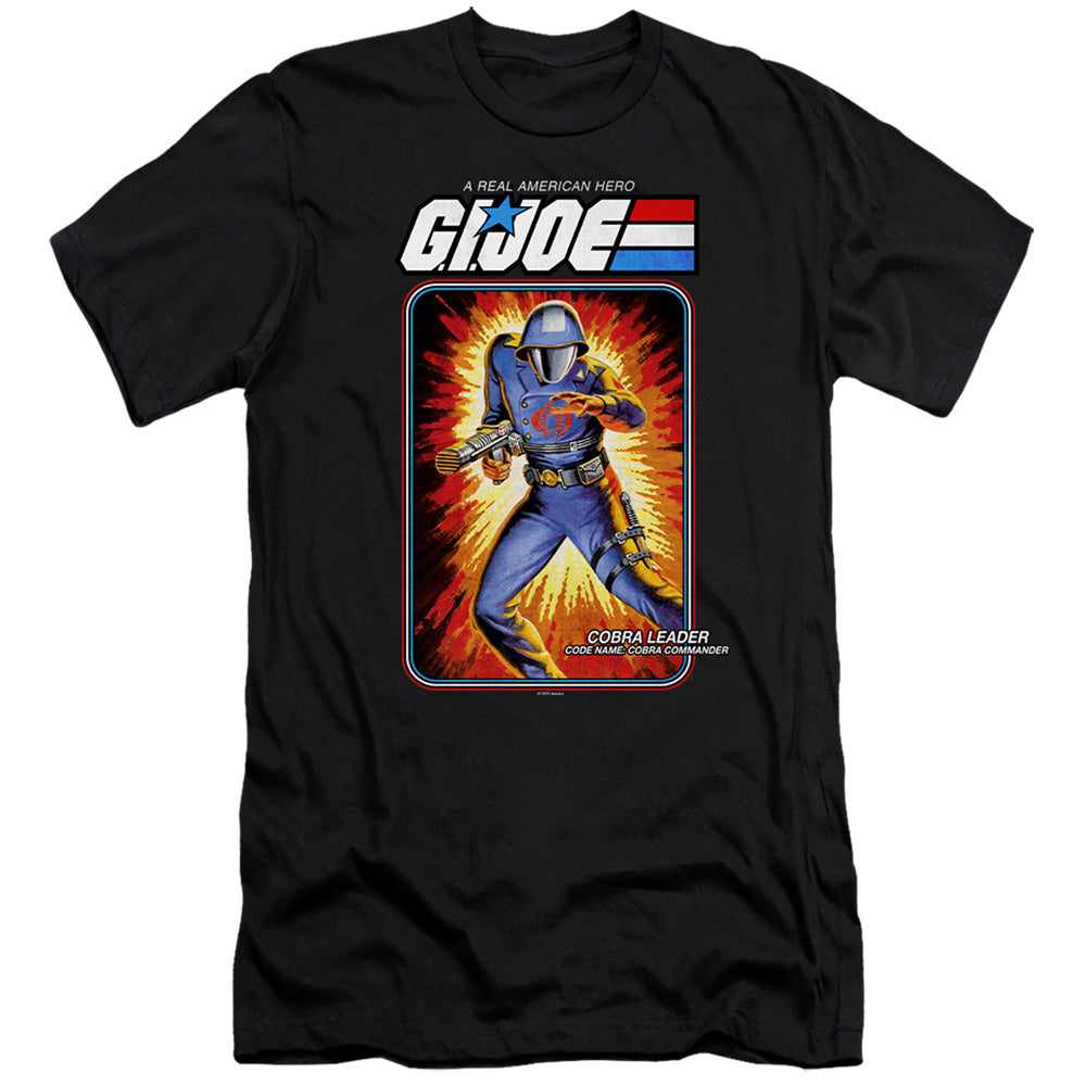 G.I. Joe Cobra Commander Card Hbo Premium Bella Canvas Slim Fit Mens T Shirt Black