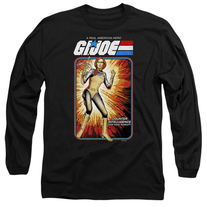 G.I. Joe Scarlett Card Mens Long Sleeve Shirt Black Officially Licensed