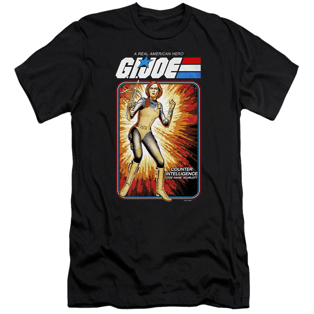 G.I. Joe Scarlett Card Hbo Premium Bella Canvas Slim Fit Mens T Shirt Black