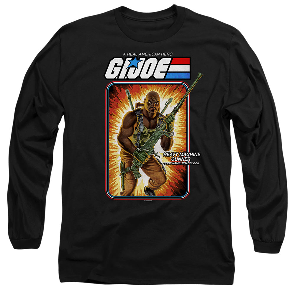 G.I. Joe Roadblock Card Mens Long Sleeve Shirt Black Officially Licensed