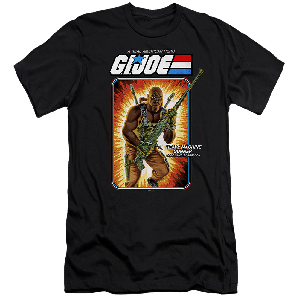 G.I. Joe Roadblock Card Hbo Premium Bella Canvas Slim Fit Mens T Shirt Black