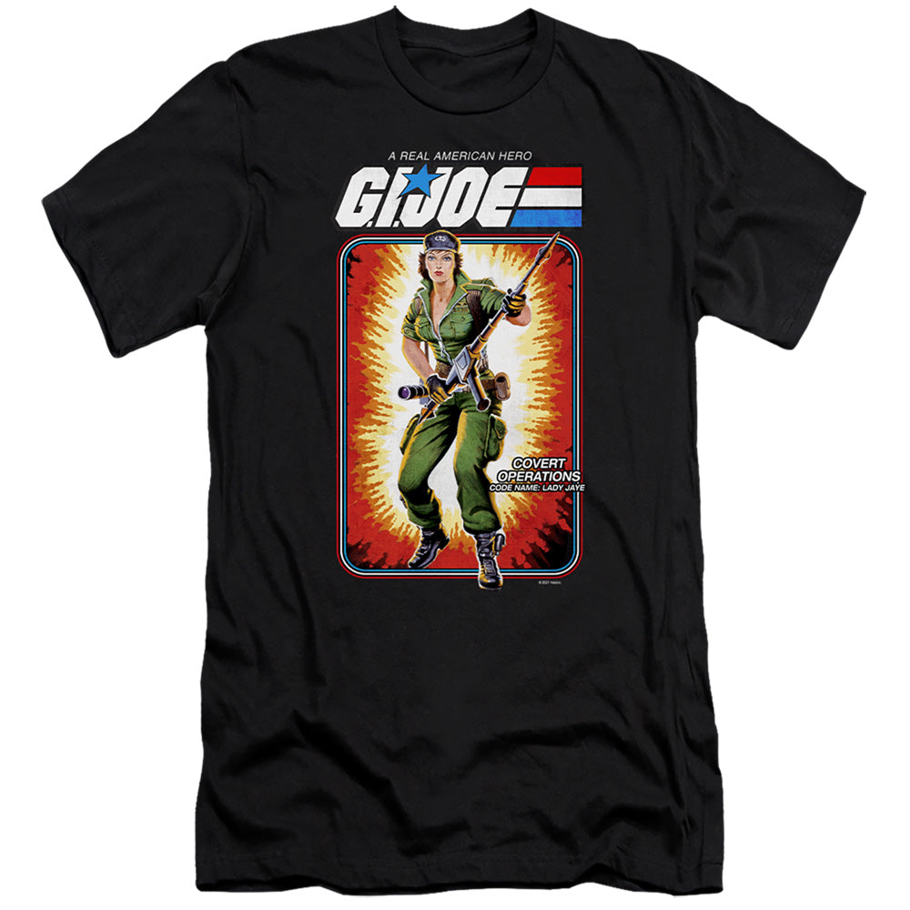 G.I. Joe Lady Jaye Card Hbo Premium Bella Canvas Slim Fit Mens T Shirt Black