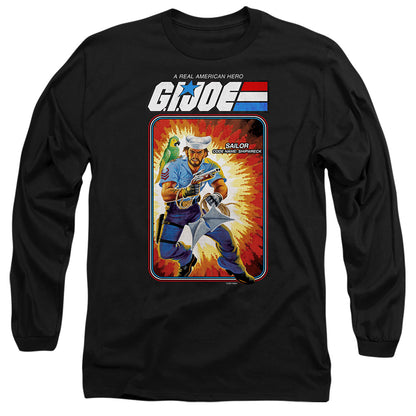 G.I. Joe Shipwreck Card Mens Long Sleeve Shirt Black Officially Licensed