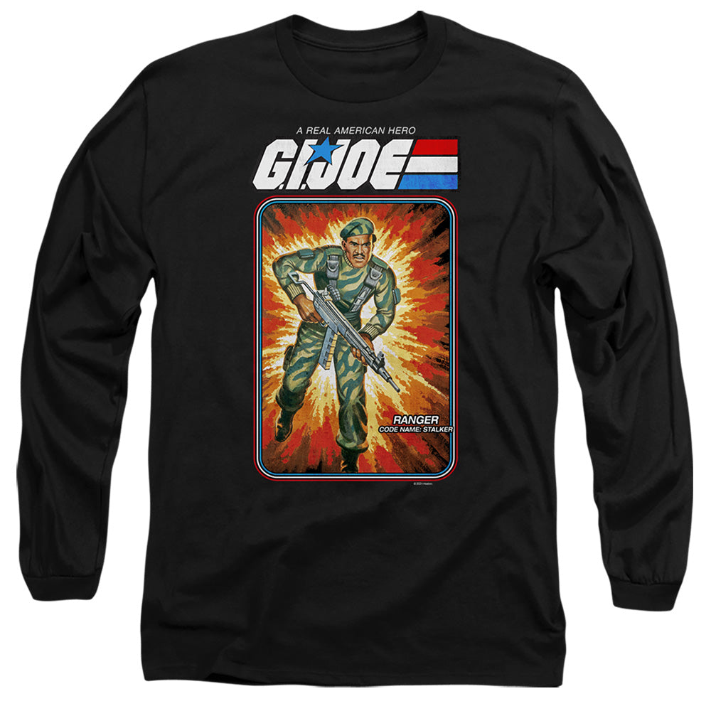 G.I. Joe Stalker Card Mens Long Sleeve Shirt Black Officially Licensed