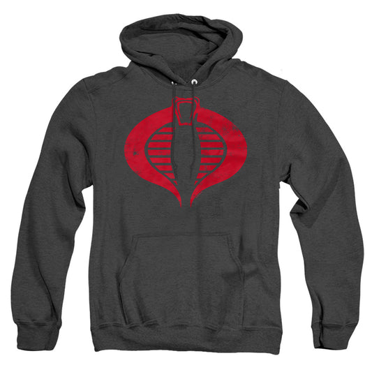 G.I. Joe Cobra Logo Heather Mens Hoodie Black Officially Licensed