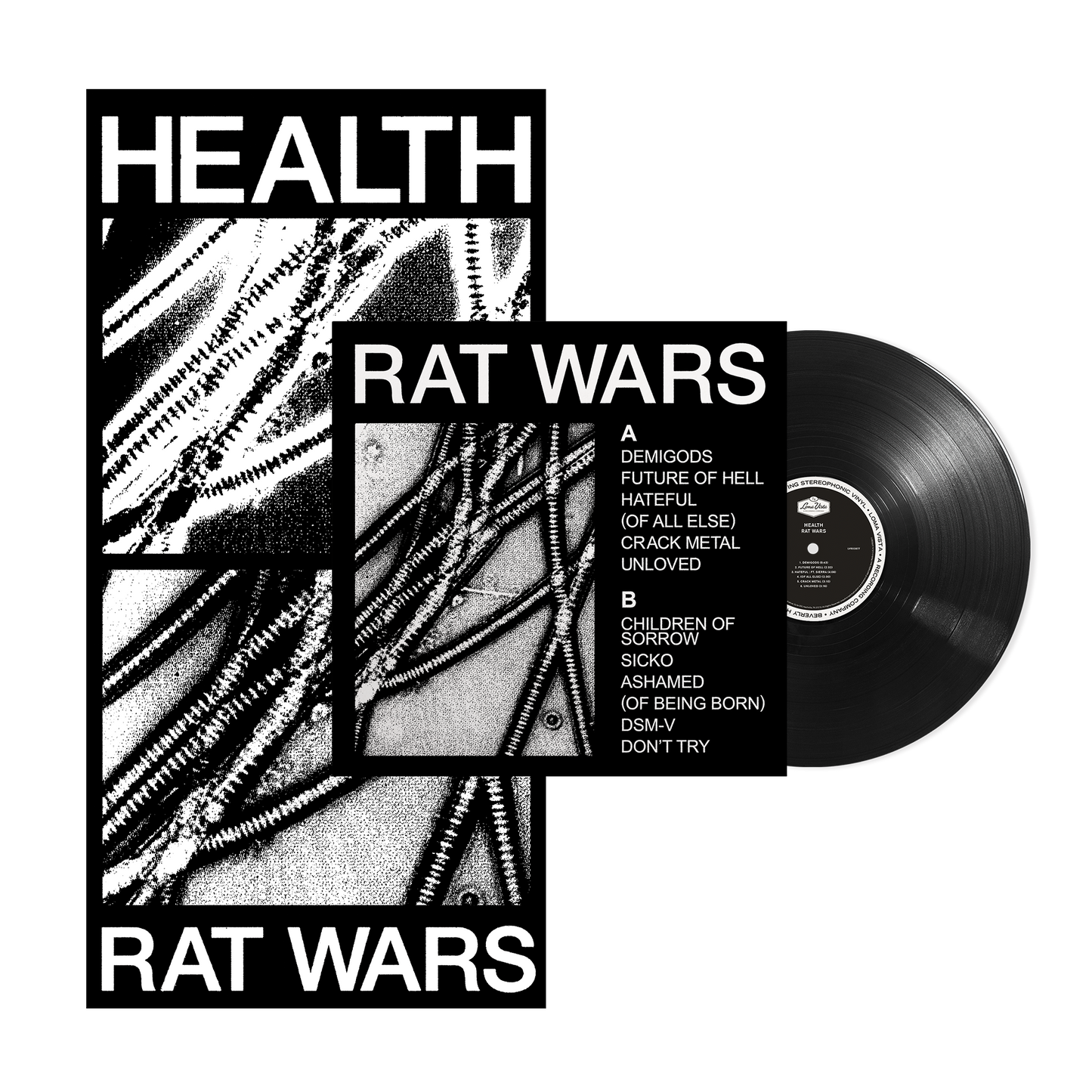 Health Rat Wars Black LP Vinyl Record w/ Pullout Poster