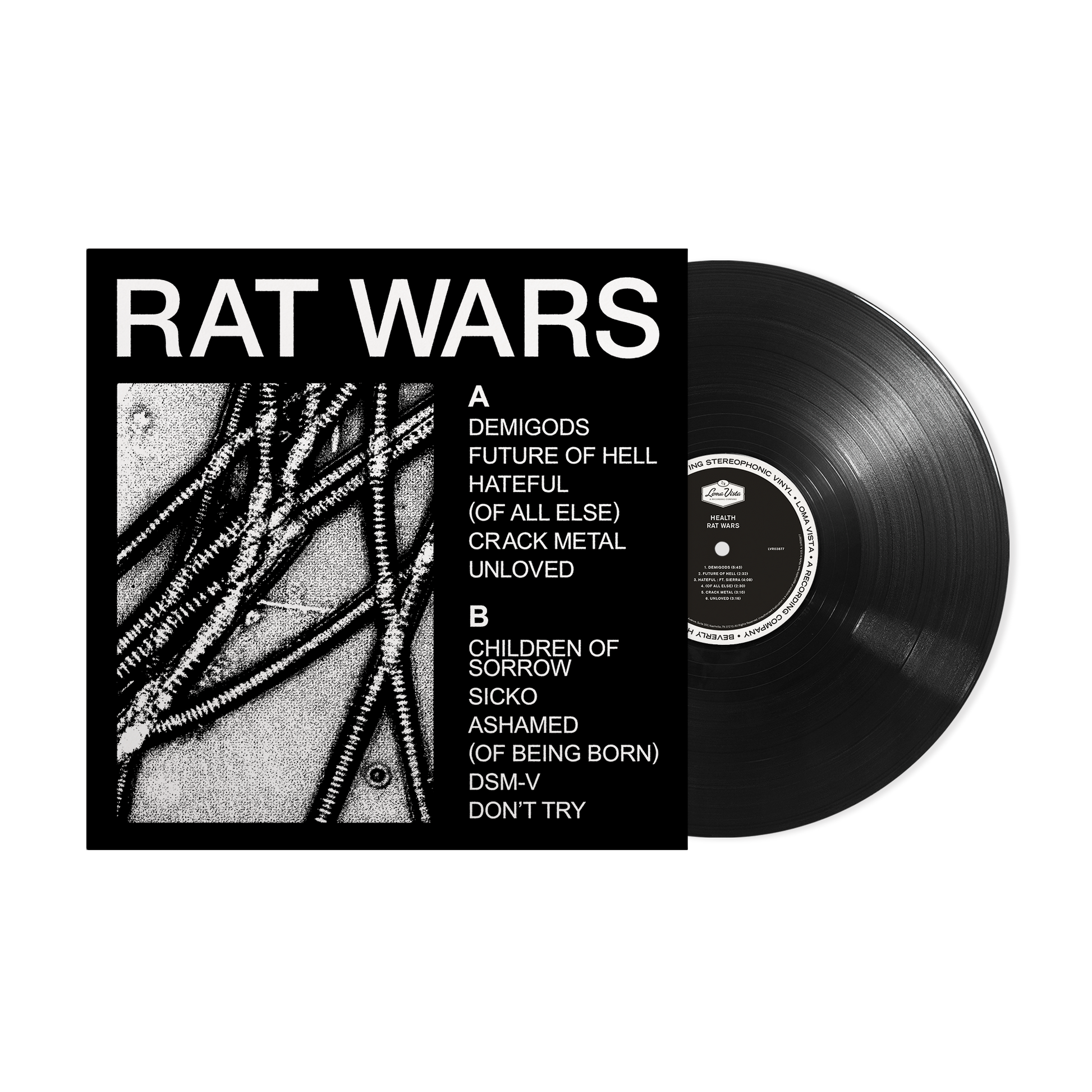 Health Rat Wars Black LP Vinyl Record w/ Pullout Poster