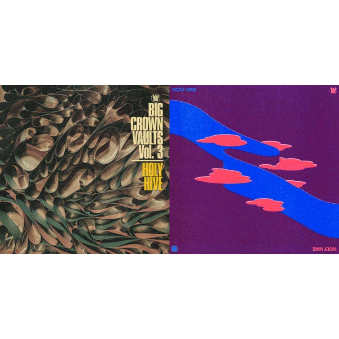 Holy Hive - Big Crown Vaults Vol. 3 - Holy Hive & Holy Hive (Translucent Pink With Blue Splatter LP Vinyl)