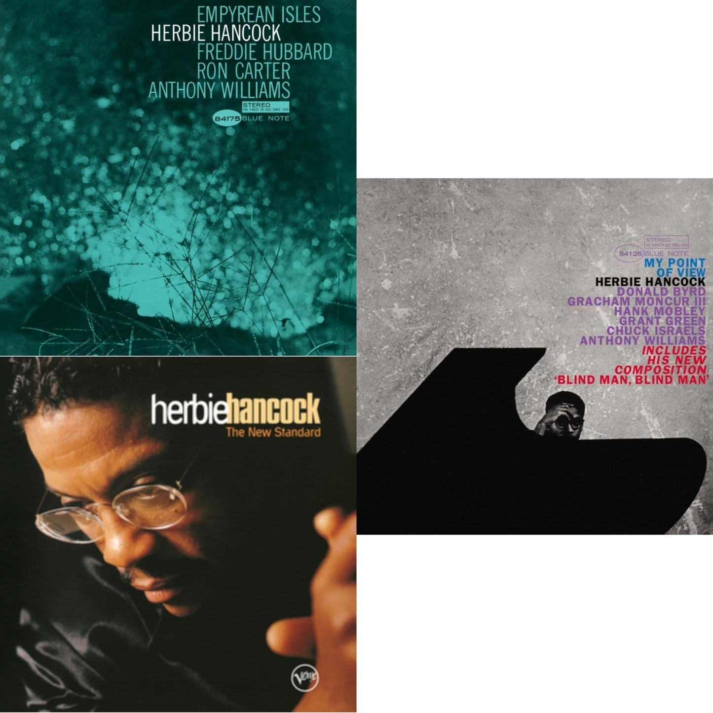 Herbie Hancock - Empyrean Isles (Blue Note Classic LP Vinyl Series) & New Standard (Verve By Request Series) (2LP) & My Point Of View (Blue Note Tone Poet Series)