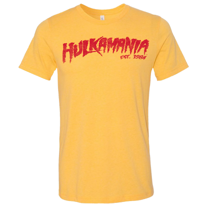 Vintage Yellow Hulkamania Adult T-Shirt