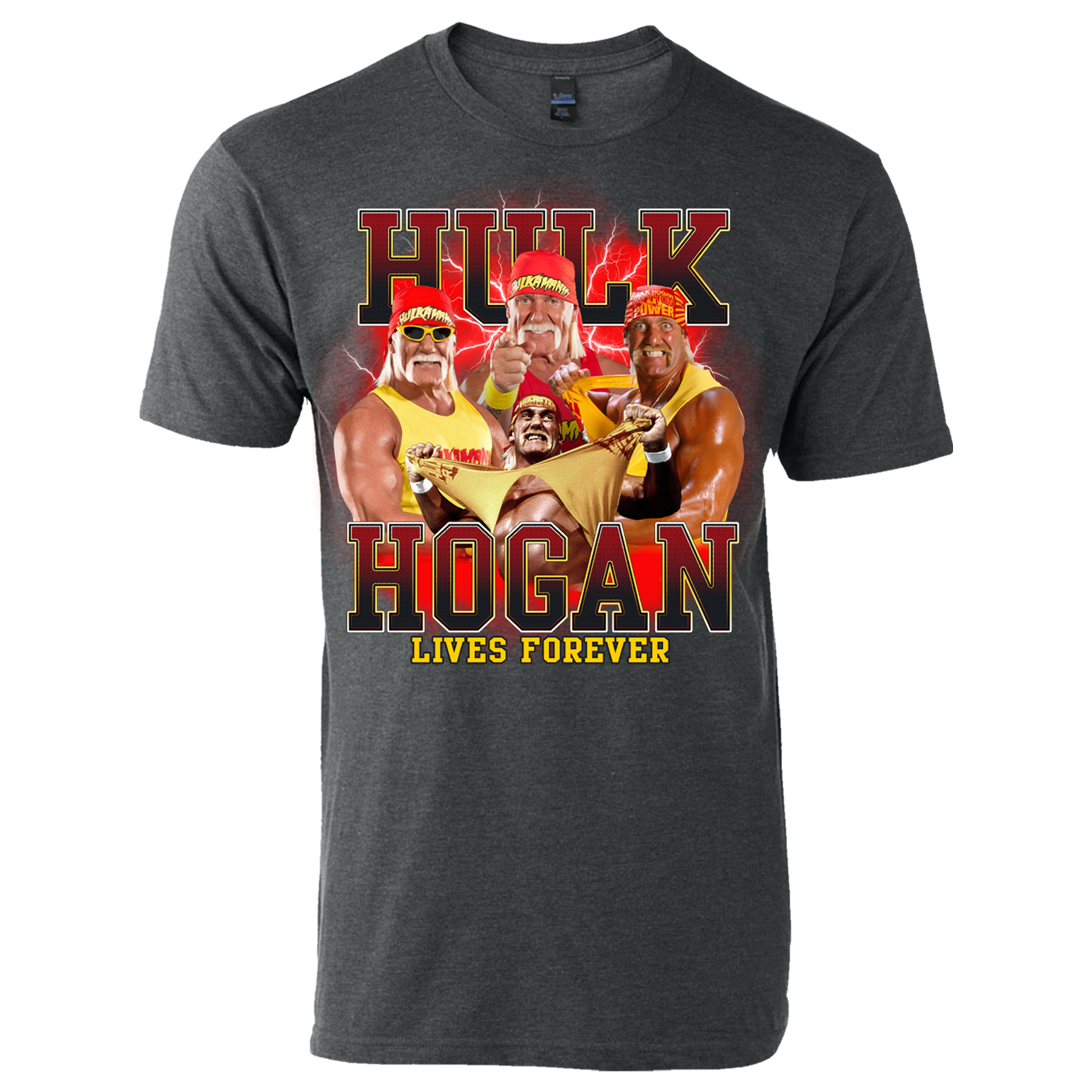Hulk Hogan Lives Forever Collage Adult T-Shirt