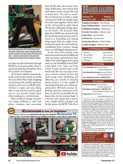 Handloader August 2023 - The Ammunition Reloading Journal: Firearms, Smokeless Powders, Reloading Techniques, Pressures & New Products For Your Gun