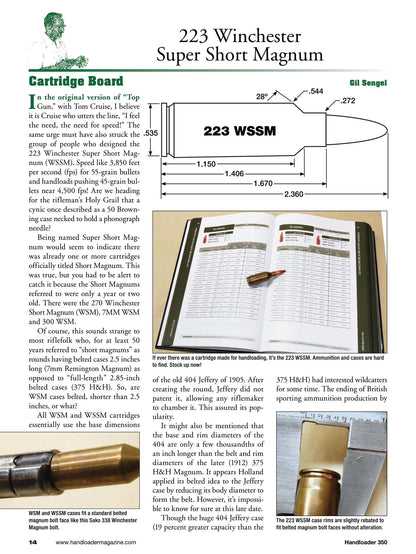 Handloader June 2024 - The Ammunition Reloading Journal: Wildcat Cartridges, Firearms, Load Development For AR-15s, 223 Winchester Super Short Magnum, Garmin Xero C1 Pro,  Alliant Reloader 50, 270 Winchester, Tools, Pressures & More!
