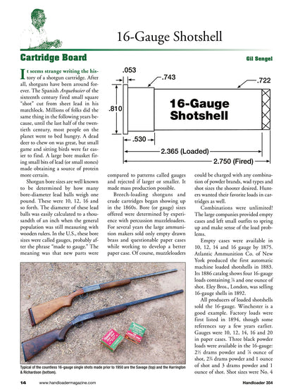 Handloader The Ammunition Reloading Journal - February 2025: 300 Ruger Compact Magnum Performance, 8.6 Blackout Exclusives, 28 Gauge Loading, John Taggin's Perfect Pistol, 44-40 Winchester & More!